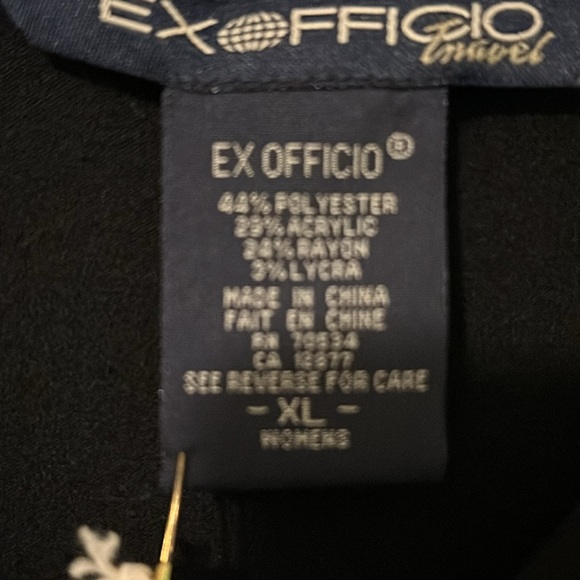 Exofficio travel cardigan, black, NWT, SZ XL - Picture 3 of 5